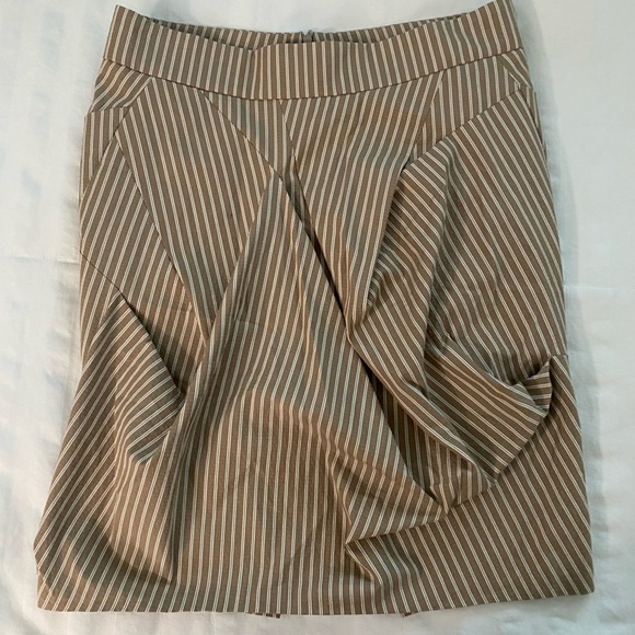 Brunello Cucinelli Brown Striped Mini skirt - Picture 7 of 7